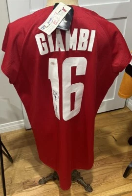 Jason Giambi Majestic 2000 American League All Star Game Signed Jersey PSA COA - Image 1 of 4