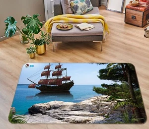 3D Pirat Schiff M6114 Spiel Teppich Mat Elegant Foto Teppich Romy - Bild 1 von 5