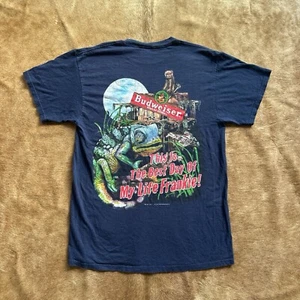 Vintage 90s Budweiser Beer Parody Faded Shirt 1998 Lizard Otter Usa Busch - Picture 1 of 4