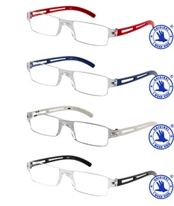 Gafas de lectura sin bordes transparentes Joy ayuda de lectura gafas con estuche +1,0 a +4,0 - Imagen 1 de 13