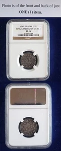 INDIA 1/2 RUPEE 1830 BENGAL PRESIDENCY EXTRA FINE 45 NGC SINGAPORE MALACCA - Picture 1 of 1
