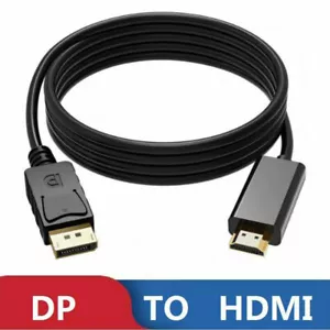 10 x Displayport DP a HDMI HDTV cavo placcato oro 6 piedi 1,8 m computer portatile - Foto 1 di 11