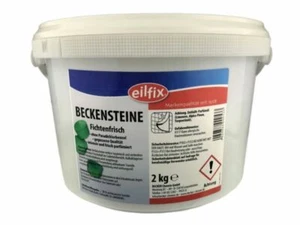 Eilfix Beckensteine Bio Fichte 2kg im Eimer Schutzsieb Urinale WC Beckenstein - Bild 1 von 3
