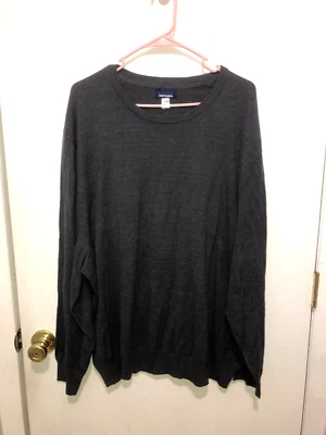 NWT Basic Editions Big Men XXXL 3XL Gray Crew Neck Sweater NEW - Image 1 of 3