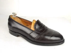 Alden 684 Shell Cordovan # 8 Burgundy Full-Strap Loafers 9.5 D ( B / D ) - Picture 1 of 6
