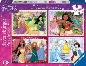 NUEVO Rompecabezas Ravensburger 4x100 Piezas 5+ Edades Disney Princesa Parachoques - Imagen 1 de 5
