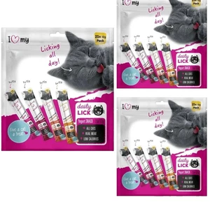 Cat Yoghurt Treat Variety Pack of 75 (12 g Treats) Chicken, Salmon, Tuna, Shrimp - Picture 1 of 12
