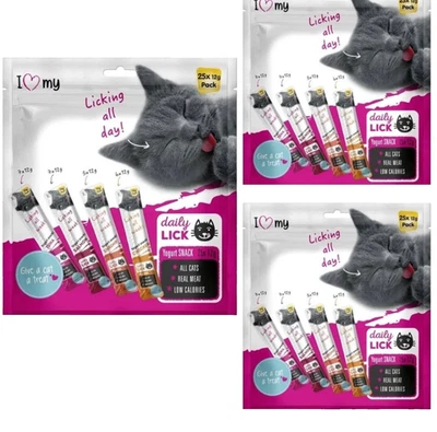 Cat Yoghurt Treat Variety Pack of 75 (12 g Treats) Chicken, Salmon, Tuna, Shrimp - Image 1 of 4