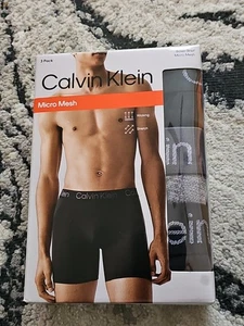 Slip boxer CALVIN KLEIN NUOVO micro mesh confezione da 3 NP2509R-061 TAGLIA MEDIA - Foto 1 di 2