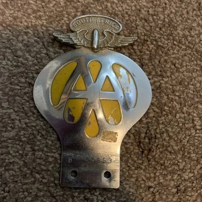 AA AUTOMOBILE CLUB SOUTH AFRICA SUID AFRIKA MOTOR CAR BADGE EMBLEM INSIGNIA 60’s - Image 1 of 4