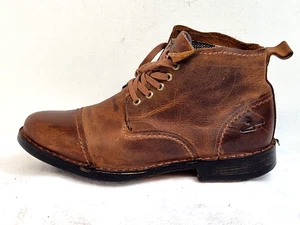 J Zapatos Hombre Confort Botines Cuero Marrón UK 9 EU 43 - Imagen 1 de 9
