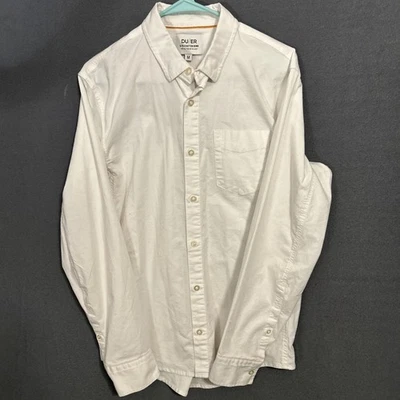 DU/ER Shirt Mens M Performance Stretch Button Down 9-to-9 White Classic Preppy - Image 1 of 4