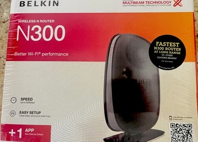 Belkin N300 300 Mbps 4-Port 10/100 Wireless N Router (F9K1002) - Image 1 of 4