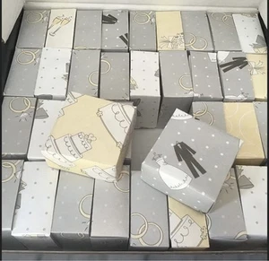 36 Mini Origami Wedding, Silver & Gold Boxes, Gift, Jewellery, Favour Box ~ 10 - Picture 1 of 4
