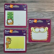 Vintage Garfield the Cat Post-It Self Stick Notes 3M Lot of 3 from 1996 NEW L10