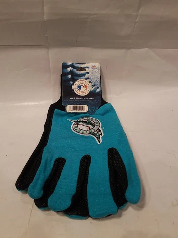 Florida Marlins Utility Gloves Adult Non Slip Work MLB Baseball teal 1 PAIR work Cover