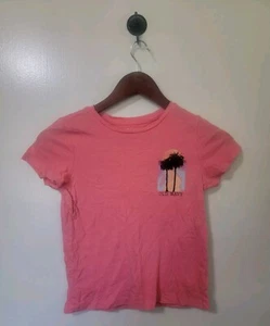 Old Navy Girls T-shirt :Size Medium 8 : Peach Color : Activewear:Palm Tree Logo. - Picture 1 of 6