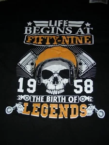 Life Begins At 59 1958 Short Sleeve Tee T-Shirt XL - Bild 1 von 2