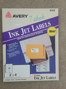 Avery White Shipping/Addressing Labels 2 x 4 Laser Inkjet 8163 - Foto 1 di 1