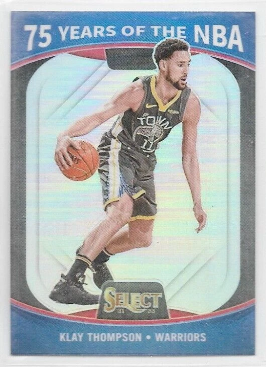 Klay Thompson Warriors 2021-22 Select Basketball 75 Years NBA Silver #60 - Image 1 of 1