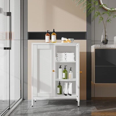 Elegro MetalBathroom Floor Cabinet,Metal Storage Cabinet Free standing Sideboard - Image 1 of 4