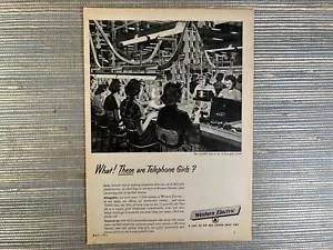 Western Electric Telephone Girls Women Operators Bell 1953 Vintage Print Ad - Picture 1 of 1