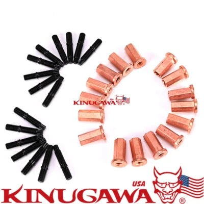 Exhaust Manifold Stud Kit w/Egged nuts For BMW N54 3.0L 135i 335i 535i 735i Twin - Image 1 of 3