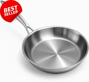 Stainless Steel Frying Pan 20cm TriPly Impact Induction Uncoated Dishwasher Safe - Picture 1 of 12