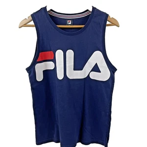 Fila Sleeveless Tank Top Men Size Small Blue Running Fitness Vest Singlet Tee - Picture 1 of 7