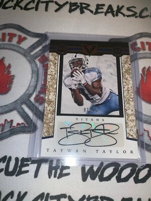 TAYWAN TAYLOR 2017 Panini Vertex APOGEE AUTOGRAPHS #4 AT-TT #'d /25 Titans - Image 1 of 2
