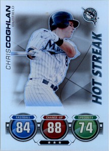 2010 Topps Attax Silver Foil Florida Marlins Baseball Card #11 Chris Coghlan