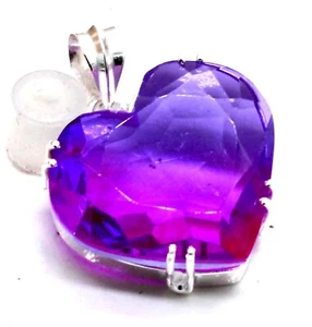 925 Sterling Silver Tourmaline Gemstone Handmade Jewelry Pendant Size-2" - Picture 1 of 6