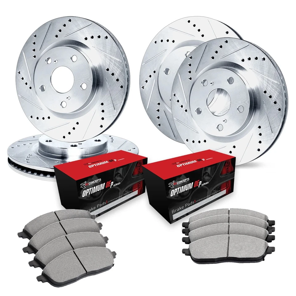 For Chrysler Conquest 87-89 Brake Kit Drilled & Slotted Front & Rear Brake Kit w Foto 1 de 4