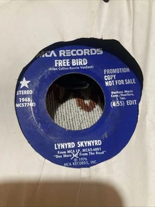 Lynyrd Skynyrd Southern Rock 45 Free Bird Promo on MCA Records - Picture 1 of 2