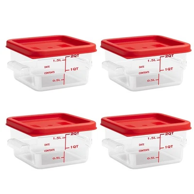 2 Quart Set of 4 Food Storage Containers,Food Containers with Lids and Handle... - Image 1 of 4