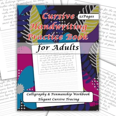 Cursive Handwriting Practice for Adults | Calligraphy & Penmanship Workbook - Image 1 of 3