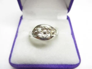 Eleganter Vintage Ring Sterlingsilber 925 Sowjetisch Größe 8,5 Damen Schmuck UdSSR - Bild 1 von 7