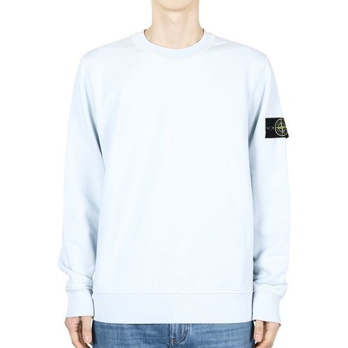 Stone Island Stone Felpa Uomo Logo Patch Cotone Pile (Cielo) K1S15 64100044