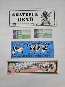 28/06/1986 Alpine Valley WI Grateful Dead Talones de Boleto Pegatinas Cabeza de Queso - Imagen 1 de 12