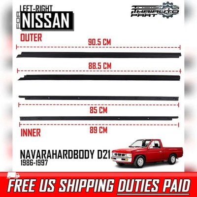 Cinturón de puerta con sello de vidrio para ventana impermeable para Nissan Datsun Pathfinder D21 86-97 Foto 1 de 4