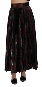 Dolce & Gabbana Brown Polyester Hohe Taille A-Linie Maxi Damen Rock Authentisch - Bild 1 von 5