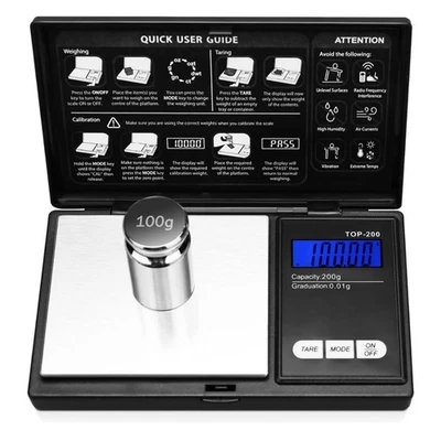 TRACKER WORLD Digital Scales 0.01g 200g Grams Gold Jewellery Weighing Small Pocket Electronic