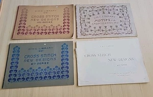 Vintage Lot Of DMC LIBRARY Cross Stitch Pattern Books - Picture 1 of 1