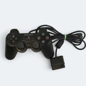 Sony PS2 Black Wired Controller OEM Authentic DualShock PlayStation 2 **WORKS** - Picture 1 of 5