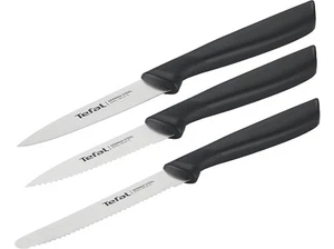 Set de cuchillos - Tefal Colorfood K2733S04, 3 piezas, Acero Inoxidable, Negro - Imagen 1 de 6