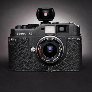 Retro Leather Half Camera Case Bag Cover For Bessa R4M R3M R2M R2 Rollei 35RF - Picture 1 of 19