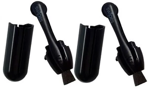 Calabria Swipes 2 PACK Compact Eyeglass/Sunglasses Eye Glasses Cleaner in Black - Picture 1 of 12