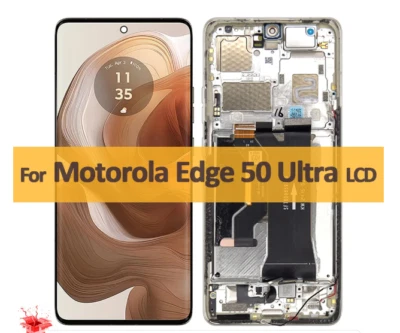 For Motorola Edge 50 Ultra LCD Display Touch Screen Digitizer Assembly+ Frame - Image 1 of 2