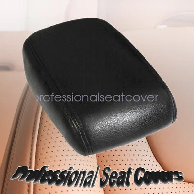 2012-2017 2018 para Ford Focus apoio de braço de couro real console central capa preta - Imagem 1 de 4