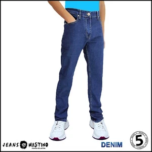 Jeans Uomo Denim 5 Tasche 4 Stagioni Regular Fit Taglie 46/64 - Picture 1 of 21